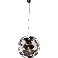 TRIO DISCALGO - Hanglamp - Zwart mat - Plexi in Rookkleur - excl. 6x E14 4W