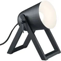 TRIO REALITY MARC - Tafellamp - Zwart mat - excl. 1x E27 4,9 W - Snoerschakelaar