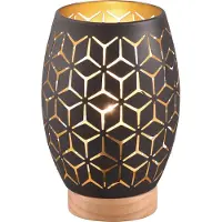 TRIO Zwart Goude Tafellamp Bidar