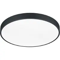 TRIO LED-plafondlamp Waco, dimbaar, zwart, Woon-/ Eetkamer, metaal, LED plafondlamp