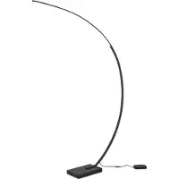 TRIO Leuchten - Design vloerlamp | Vloerlamp | Staande lamp | Lamp | Zwarte lamp inclusief dimbare LED - Dina dimmer | Dimbaar | Woonkamer | Slaapkamer - Stalen, lang model - (niet vervangbare) lamp