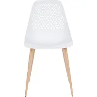 Beliani HAZELTON - Set van 4 stoelen - Wit - Synthetisch materiaal