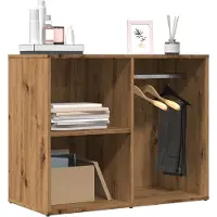 vidaXL Kledingkast 80x40x65 cm bewerkt hout artisanaal eikenkleur