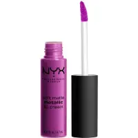 Nyx Soft Matte Metallic Lip Cream, vloeibare lippenstift - Seoul (paars)