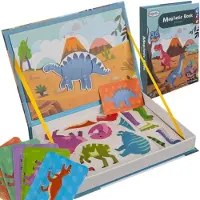 Bobbel Home – Magnetische Puzzelboek - Dinosaurussen editie – Kinderboek - Kinderpuzzel - Puzzelboekje