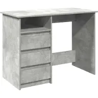 vidaXL Bureau 102x50x75 cm bewerkt hout betongrijs