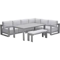 Garden Impressions Malakka lounge dining set 6-delig - taupe - valley sand