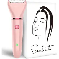 Sansbeauté Ladyshave Gezicht - Oksels - Benen - Bikinilijn - Scheerapparaat Vrouw - Ontharingsapparaat Electrisch Ontharen - Gezichtsontharing Dames - Trimmer Vrouw - Ladyshaves Bikini - USB Oplaadbaar