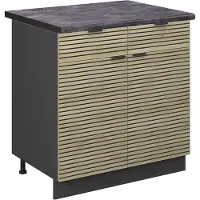 Vicco Fame-Line Keukenonderkast – 80 cm, WB Antraciet Eiken paneel