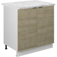 Vicco Fame-Line Wastafelkast – 80 cm, WB Marmer Eiken paneel