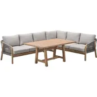 Garden Impressions Alora lounge dining set 3-delig rechts - grey sand