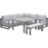 Garden Impressions Malakka lounge dining set 5-delig - taupe - valley sand