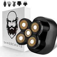 Sansbeauté 6-in-1 Scheerapparaat Mannen – Trimmer - Sansbeauté SkullSharp Classic - Elektrische Gezichts- & Hoofdscheren - Hoofd Kaal Scheren – Elektrisch - Nat & Droog