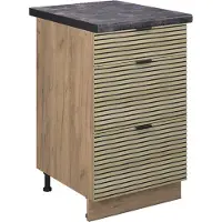Vicco Fame-Line Keukenonderkast – 50 cm, WB Antraciet Eiken paneel