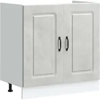 vidaXL Spoelbakonderkast Kalmar 80x46x81,5 cm bewerkt hout betongrijs
