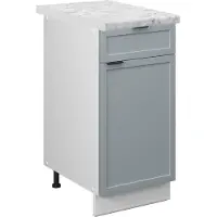 Vicco Fame-Line Keukenonderkast – 40 cm, WB Marmer Licht blauw-grijs
