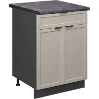 Vicco Fame-Line Keukenonderkast – 60 cm met lade, WB Antraciet GrijsBeige