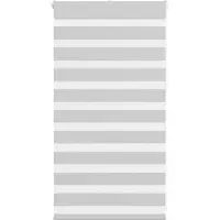 vidaXL Zebra rolgordijn 75x100 cm stofbreedte 70,9 cm lichtgrijs