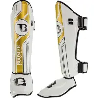 Booster Fight Gear V9 Scheenbeschermers – Professionele Bescherming – Wit/Goud -Maat M