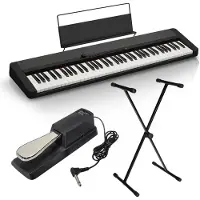 Casio CT-S1 76 BK Keyboard met Standaard en Sustainpedaal, 76 Aanslaggevoelige Toetsen, Zwart