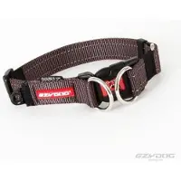 EzyDog Halsband hond Double Up, EZ014-01-04, Chocolate (bruin), Maat XL (nekomtrek 51-80 cm)