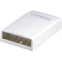 Panduit stopcontact met 4 aansluitingen, zonder modules, 4 x RJ-45, wit
