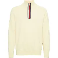 FQ1924 Trui 'Kyle' nachtblauw / rood / eierschaal