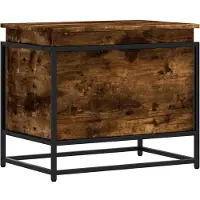 vidaXL Opbergbox met deksel 60x40x51,5 cm bewerkt hout gerookt eiken