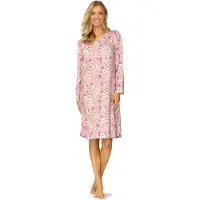 Comtessa Ascafa Nachthemd 'Awake' - Dames Nachtmode - Lange Mouw - Roze - Maat 50