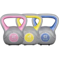 Gorilla Sports Voordeelset Kettlebells 2, 4 en 6 kg Kunststof Trendy