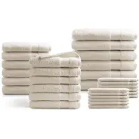 DoubleDry Hotel handdoeken 30-delig set 100% katoen 500 g/m2 zacht &