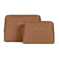 Suitsuit Toilettas Dames - Toilettassen set - Toilettas etui - Make up organizer set - Make up tasje - Fab Seventies Beauty Set - Bruin