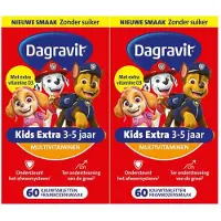 Dagravit 2x Multivitamine Kids Extra 3-5 Jaar Paw Patrol 60 Kauwtabletten