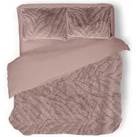 Eleganzzz Dekbedovertrek Jacquard Rabbit Fur - pink 240x200/220cm