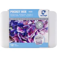 Royal Talens van Gogh aquarelverf pocketbox - 12 halve napjes - roze/violet