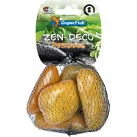 Superfish Aquarium Decoratie Kiezelstenen Geel 5 Stuks