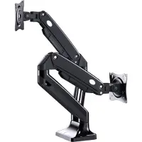 Gembird Monitorarm - Gasveer - 2 beeldschermen - Dubbele arm - Maximaal 10 kg