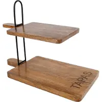 VAN MANEN Etagere tapas hout/metaal l23b45h34 cm