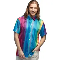 Boland - Shirt Relaxed (XXL) - Volwassenen - Hippie - Pride - Hippie - 70s - Flower Power
