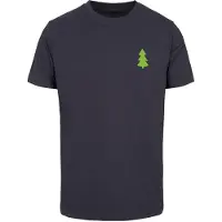 Merchcode Shirt 'Christmas Vibes' navy / lichtgroen / rood