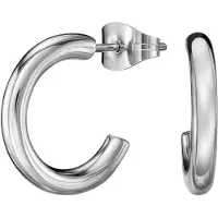 Traveller Oorringen - Oorbellen Dames - Zilverkleurig - Ring - Edelstaal - Ø 15 mm - Oorstekers - 166336