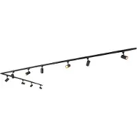 QAZQA Modern railsysteem met 10 spots zwart 1-fase - Iconic Jeana