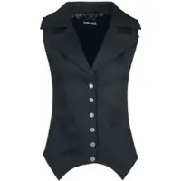 Gothicana by EMP - Gothic Bodywarmer - Dark Romance - S tot XXL - voor Vrouwen - zwart | Maat S