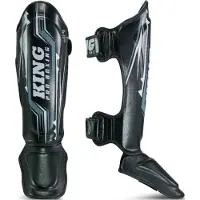 King Pro Boxing Kickboks Scheenbeschermers KPB/SG Spartan 1 Zwart - L