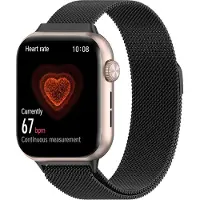 Strap-it Milanese band / Milanees bandje RVS - geschikt voor Honor Watch 5 (zwart)
