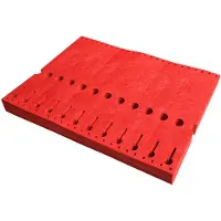 Combicraft Tyvek sleufetiketten 220 x 25,4 mm rood - per 1000 stuks