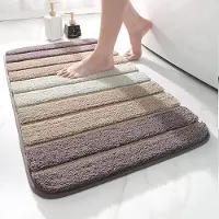 Karma badmat, 60 x 90 cm, antislip, zeer absorberend water, machinewasbaar, microvezel absorberende badkamervloermat, beige