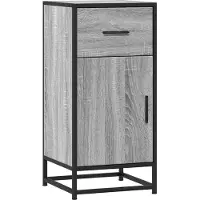 vidaXL Dressoir, grijs Sonoma, 35,5 x 35 x 76 cm, van houtvezel en metaal