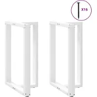 vidaXL Bartafelpoten 2 st T-vormig 60x35x(90-91) cm staal wit