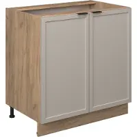 Vicco Fame-Line Keukenonderkast – 80 cm met legplank, WB Marmer GrijsBeige